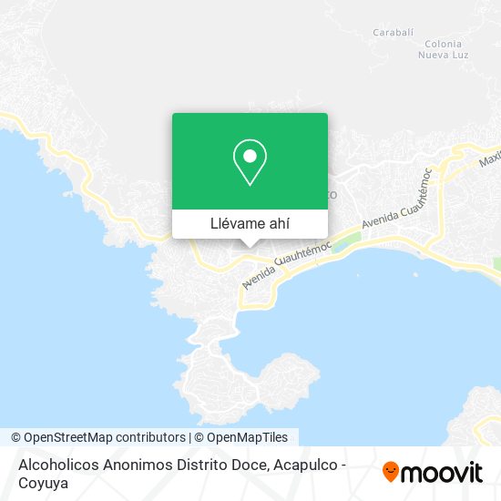 Mapa de Alcoholicos Anonimos Distrito Doce