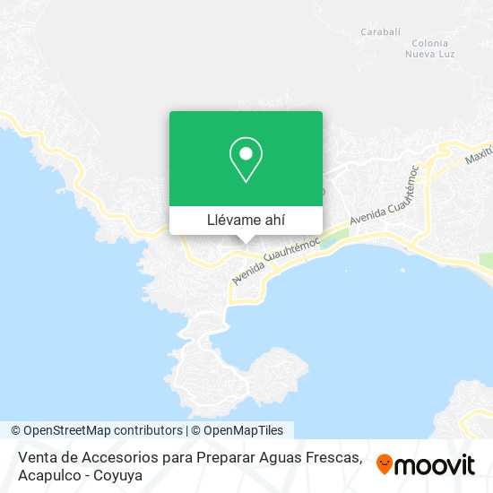 Mapa de Venta de Accesorios para Preparar Aguas Frescas