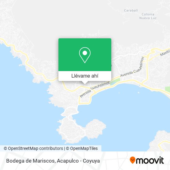 Mapa de Bodega de Mariscos