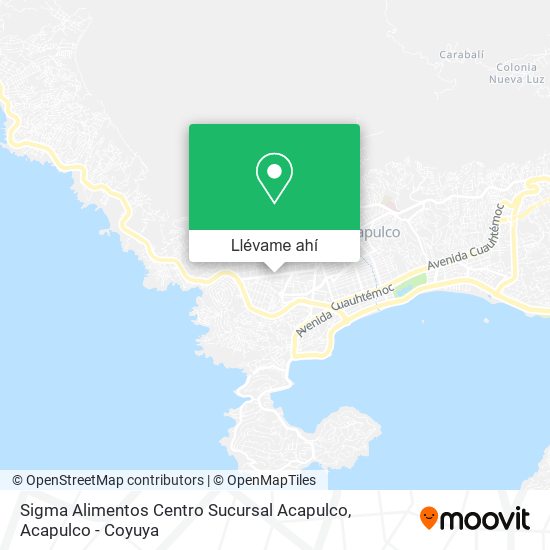 Mapa de Sigma Alimentos Centro Sucursal Acapulco