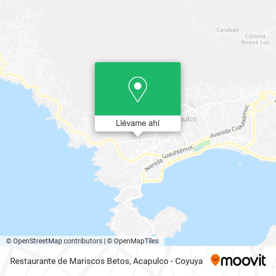 Mapa de Restaurante de Mariscos Betos