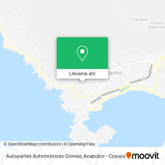 Mapa de Autopartes Automotrices Gómez