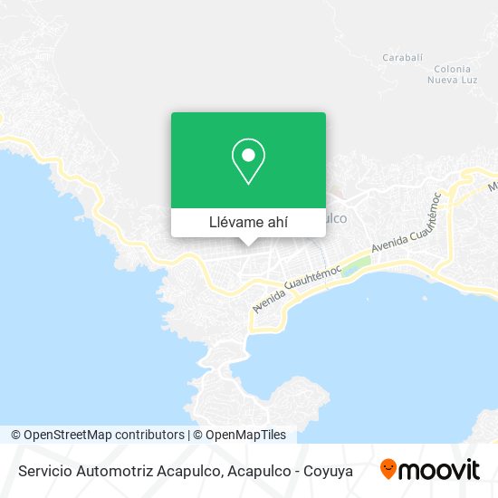 Mapa de Servicio Automotriz Acapulco