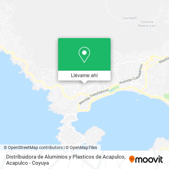 Mapa de Distribuidora de Aluminios y Plasticos de Acapulco