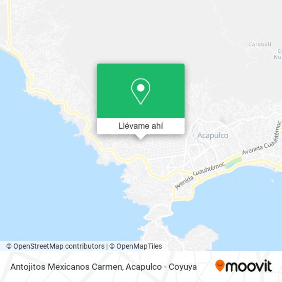 Mapa de Antojitos Mexicanos Carmen