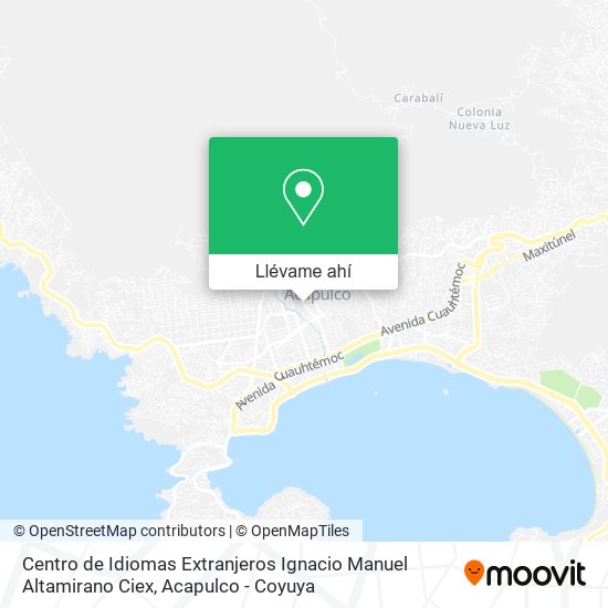 Mapa de Centro de Idiomas Extranjeros Ignacio Manuel Altamirano Ciex