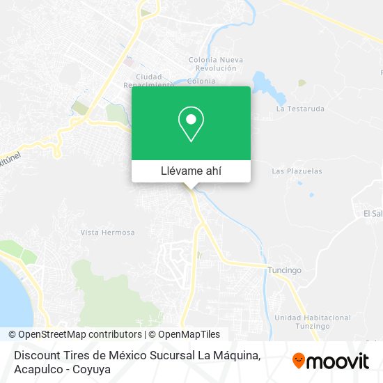 Mapa de Discount Tires de México Sucursal La Máquina