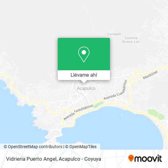 Mapa de Vidrieria Puerto Angel