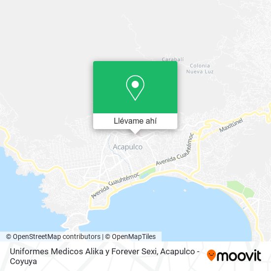 Mapa de Uniformes Medicos Alika y Forever Sexi