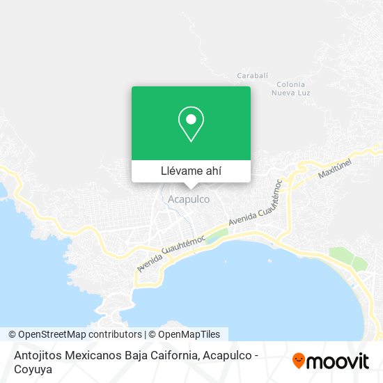 Mapa de Antojitos Mexicanos Baja Caifornia