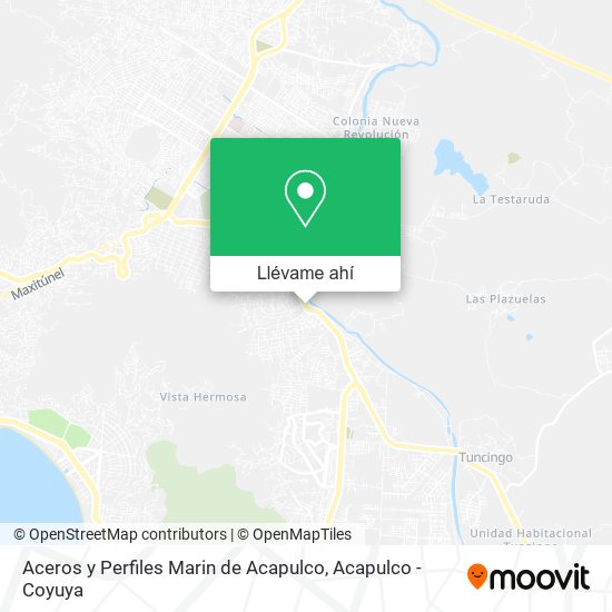 Mapa de Aceros y Perfiles Marin de Acapulco