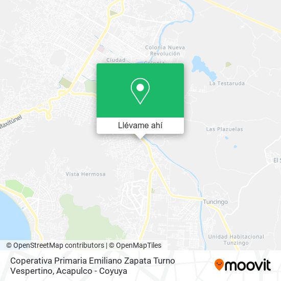 Mapa de Coperativa Primaria Emiliano Zapata Turno Vespertino