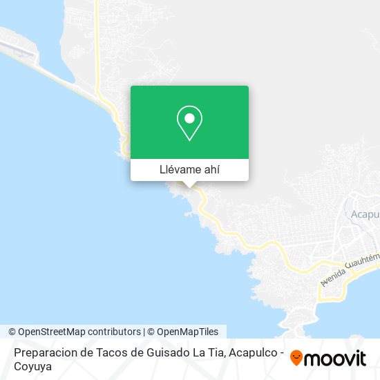 Mapa de Preparacion de Tacos de Guisado La Tia