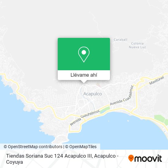 Mapa de Tiendas Soriana Suc 124 Acapulco III