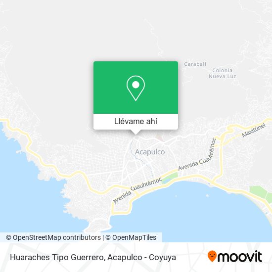 Mapa de Huaraches Tipo Guerrero