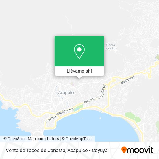 Mapa de Venta de Tacos de Canasta