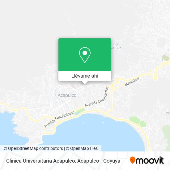 Mapa de Clinica Universitaria Acapulco