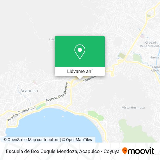 Mapa de Escuela de Box Cuquis Mendoza