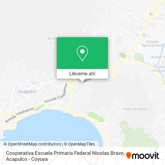Mapa de Cooperativa Escuela Primaria Federal Nicolas Bravo