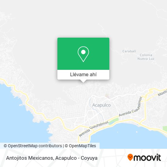 Mapa de Antojitos Mexicanos