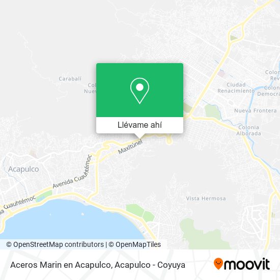 Mapa de Aceros Marin en Acapulco