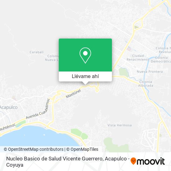 Mapa de Nucleo Basico de Salud Vicente Guerrero