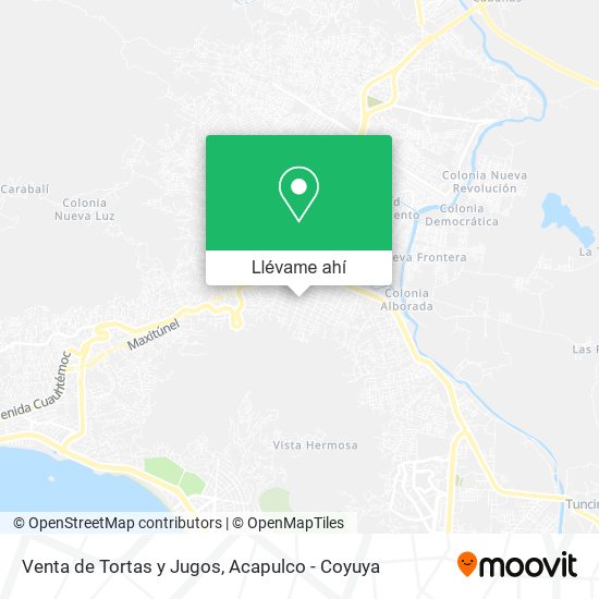 Mapa de Venta de Tortas y Jugos