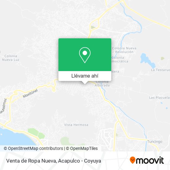 Mapa de Venta de Ropa Nueva