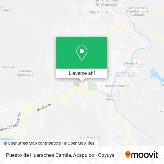 Mapa de Puesto de Huaraches Camila