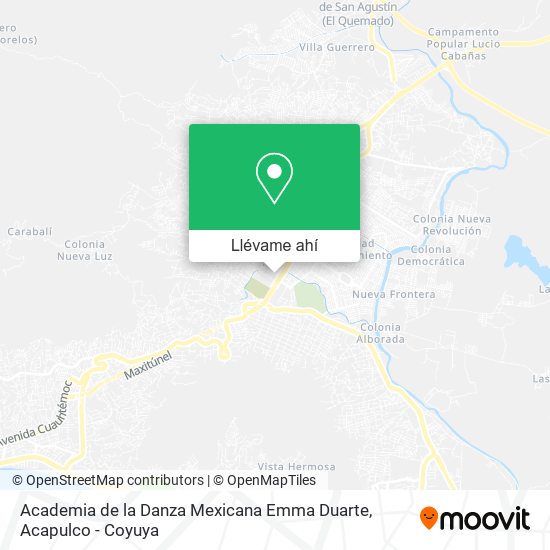 Mapa de Academia de la Danza Mexicana Emma Duarte