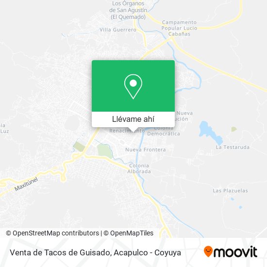 Mapa de Venta de Tacos de Guisado