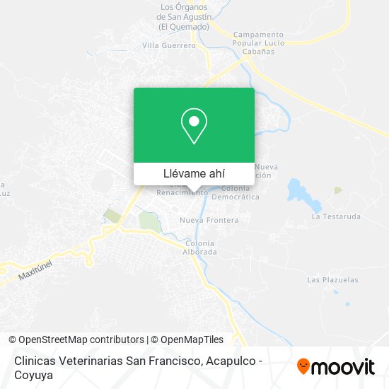 Mapa de Clinicas Veterinarias San Francisco