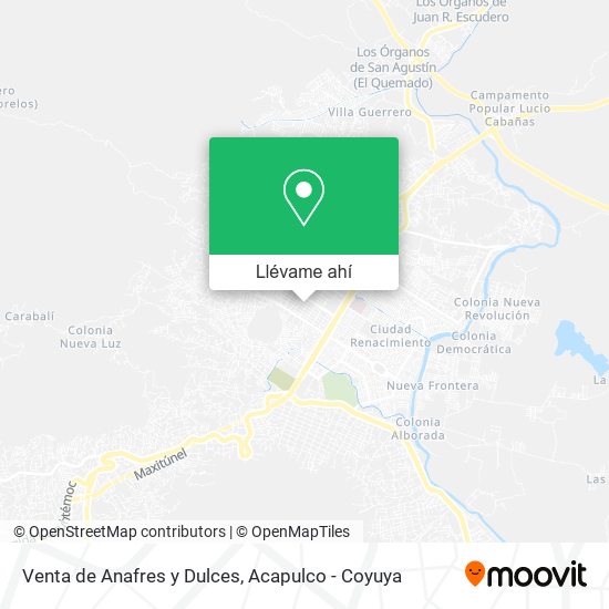 Mapa de Venta de Anafres y Dulces