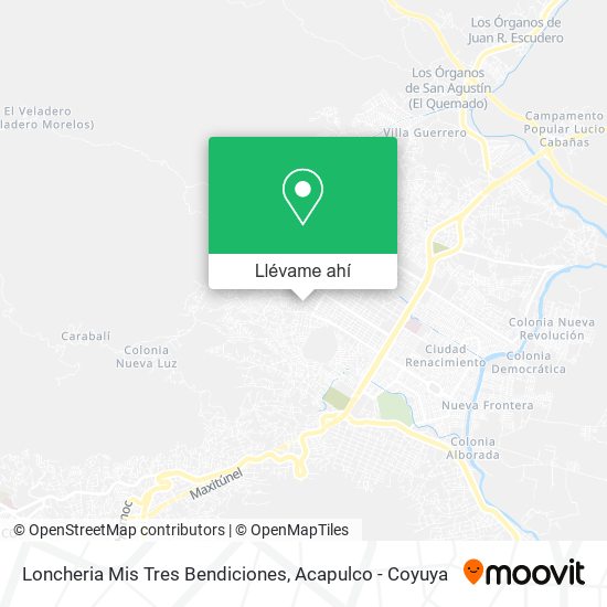 Mapa de Loncheria Mis Tres Bendiciones