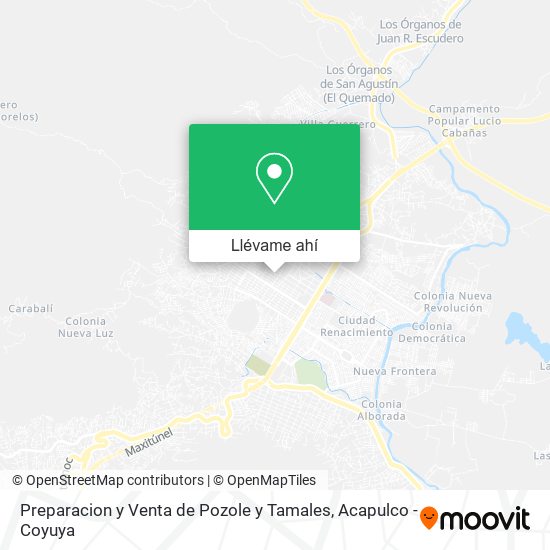 Mapa de Preparacion y Venta de Pozole y Tamales