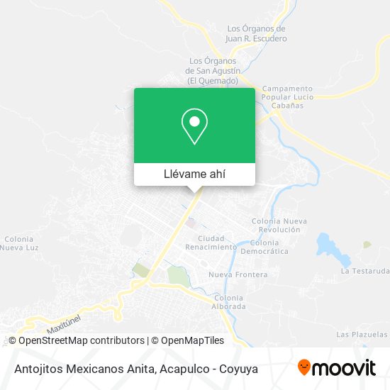 Mapa de Antojitos Mexicanos Anita