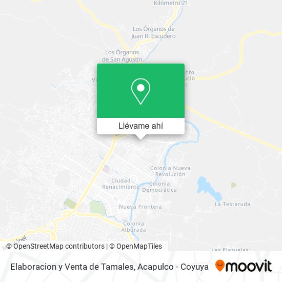 Mapa de Elaboracion y Venta de Tamales