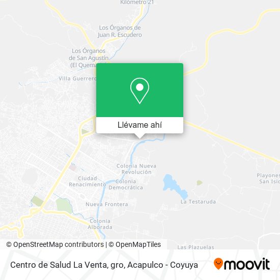 Mapa de Centro de Salud La Venta, gro