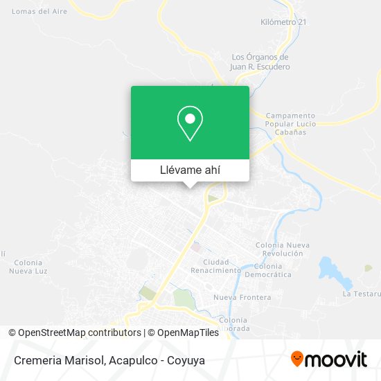 Mapa de Cremeria Marisol