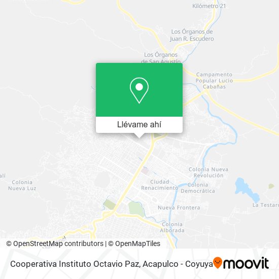 Mapa de Cooperativa Instituto Octavio Paz