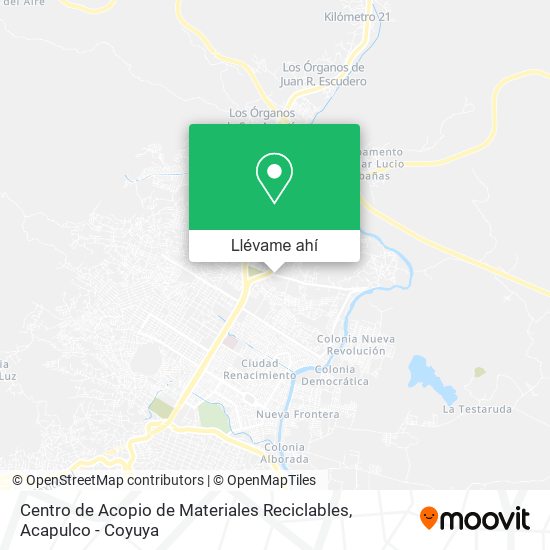 Mapa de Centro de Acopio de Materiales Reciclables