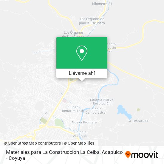 Mapa de Materiales para La Construccion La Ceiba