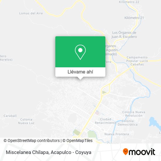 Mapa de Miscelanea Chilapa