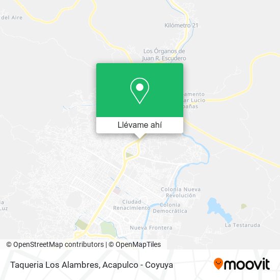 Mapa de Taqueria Los Alambres