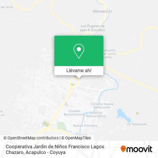 Mapa de Cooperativa Jardin de Niños Francisco Lagos Chazaro