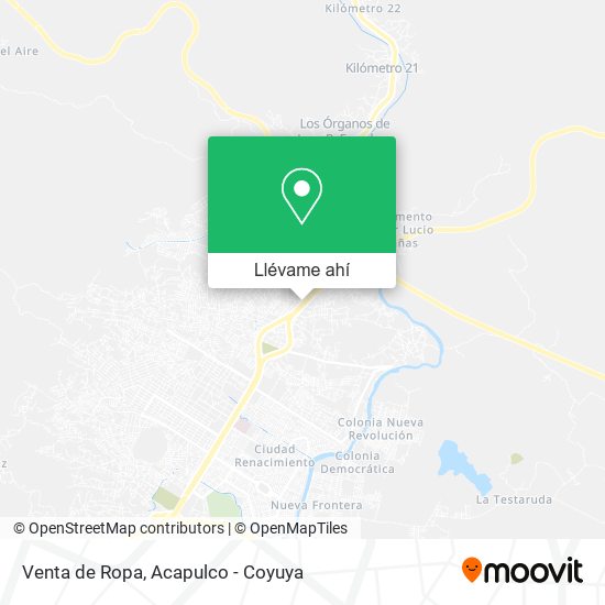 Mapa de Venta de Ropa