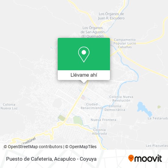 Mapa de Puesto de Cafetería