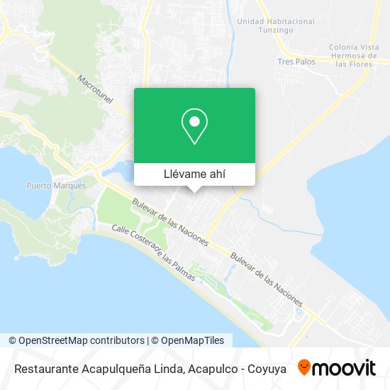 Mapa de Restaurante Acapulqueña Linda