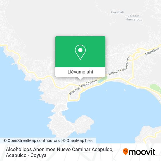 Mapa de Alcoholicos Anonimos Nuevo Caminar Acapulco
