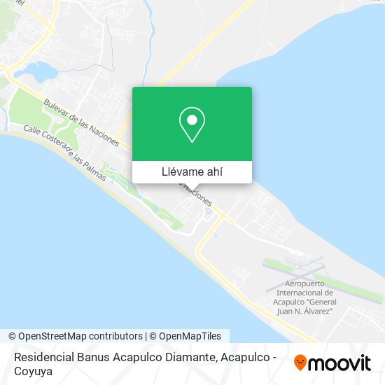 Mapa de Residencial Banus Acapulco Diamante